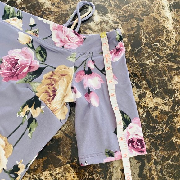 HAUTE MONDE Cold Shoulder Floral Bodycon Dress M - Picture 8 of 13